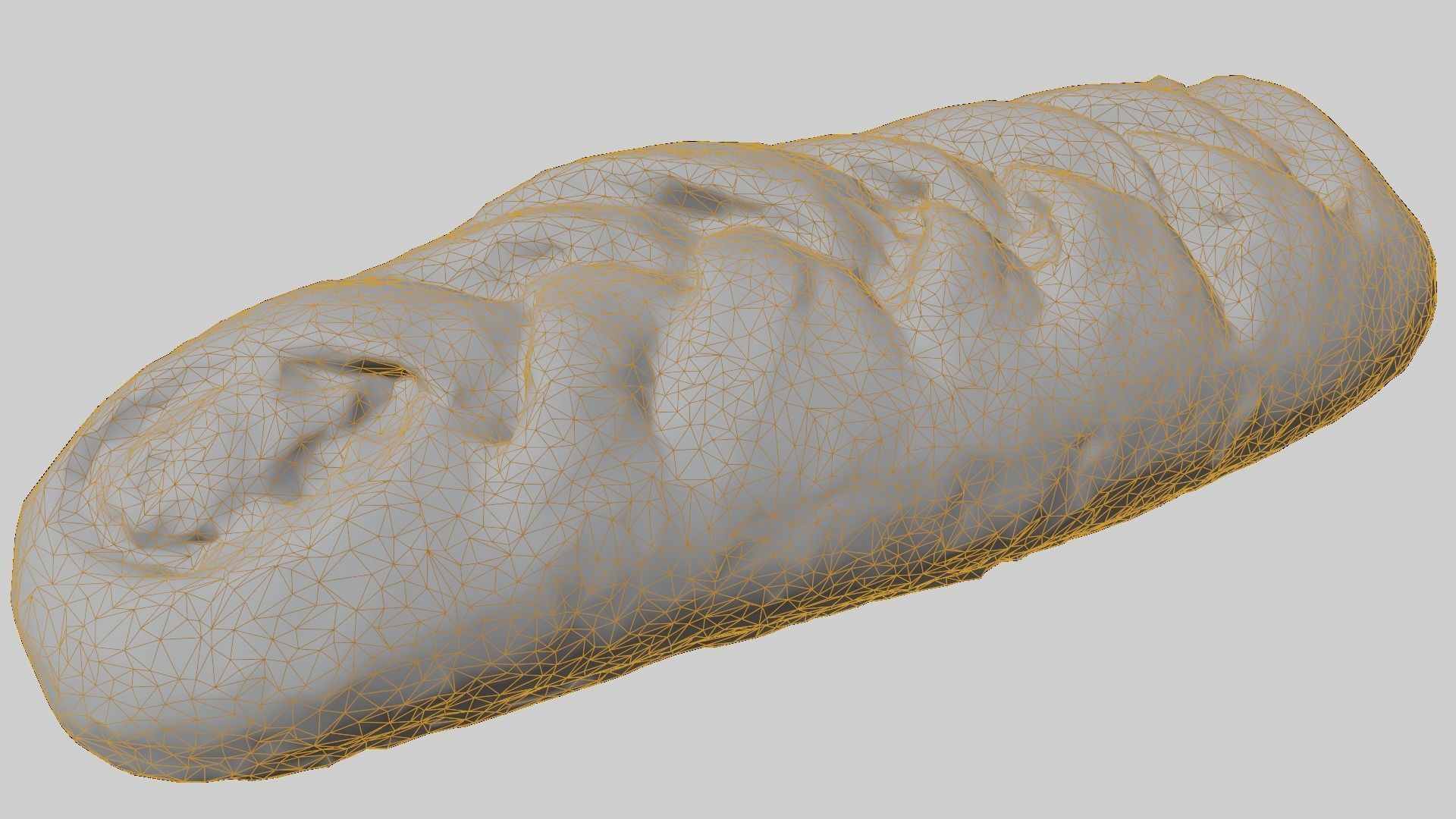 Double Braided Bread Scanned Low-poly 3D model_3