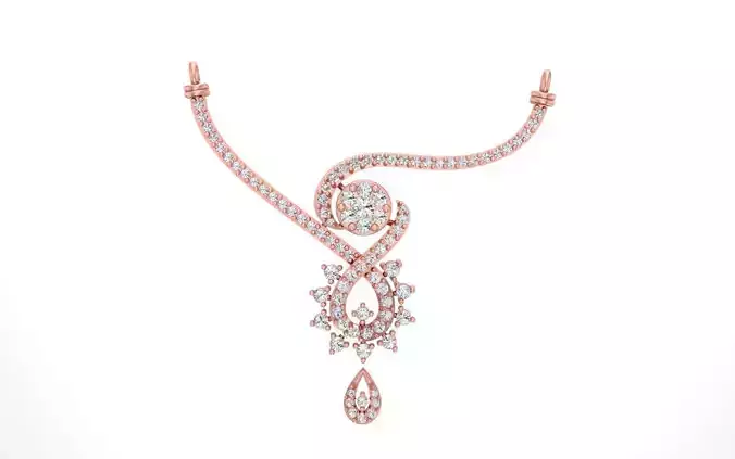 Women Necklace Pendant 3dm STL OBJ FBX Renders Details