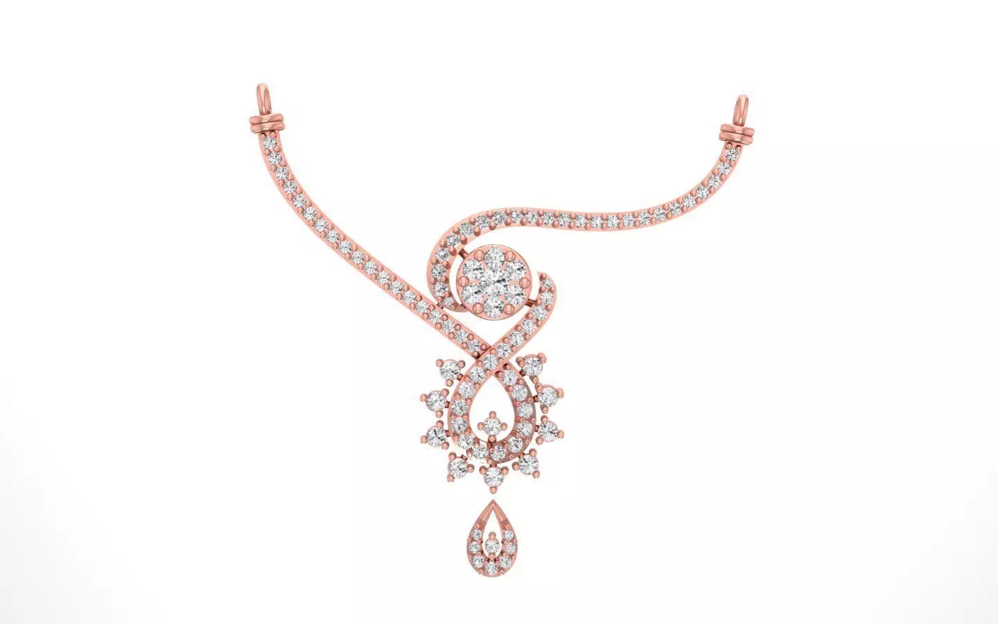 Women Necklace Pendant 3dm STL OBJ FBX Renders Details 3D print model