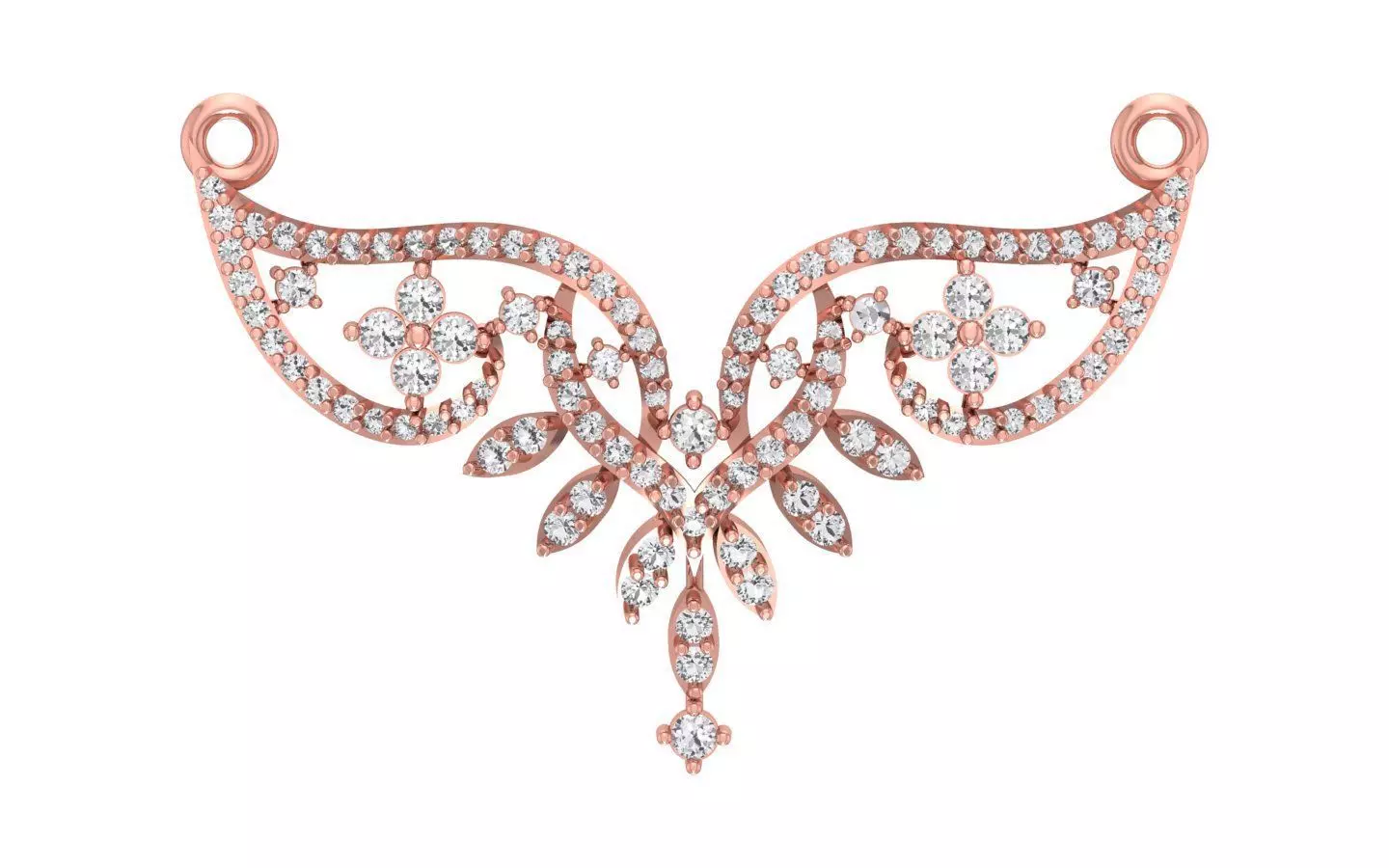 Women Necklace Pendant 3dm STL OBJ FBX Renders Details 3D print model_0