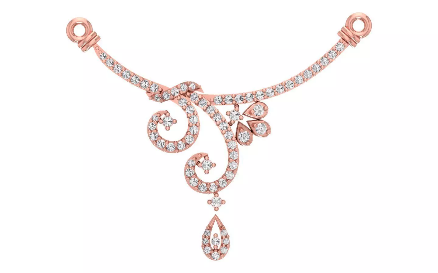 Women Necklace Pendant 3dm STL OBJ FBX Renders Details 3D print model_0