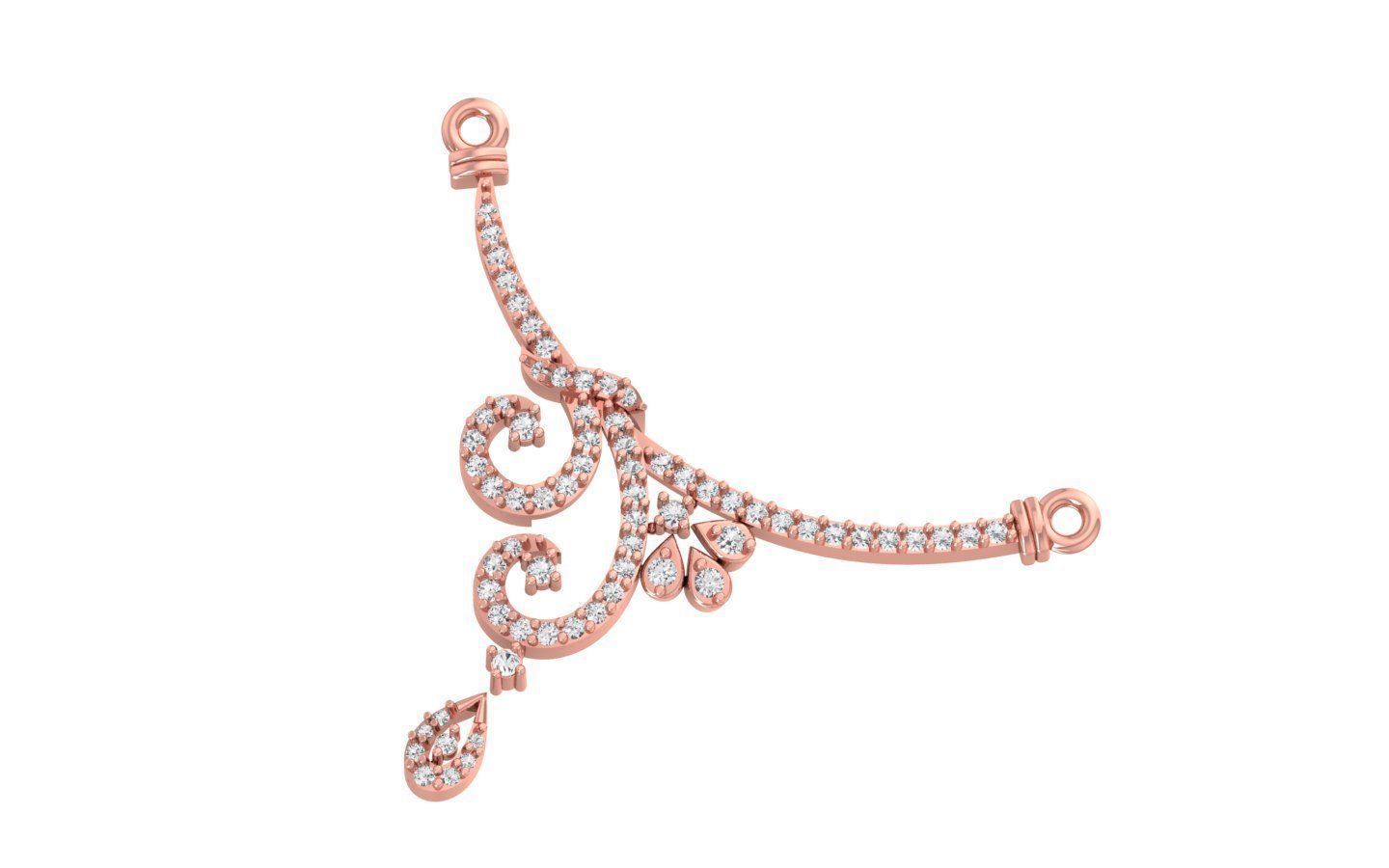 Women Necklace Pendant 3dm STL OBJ FBX Renders Details 3D print model_1