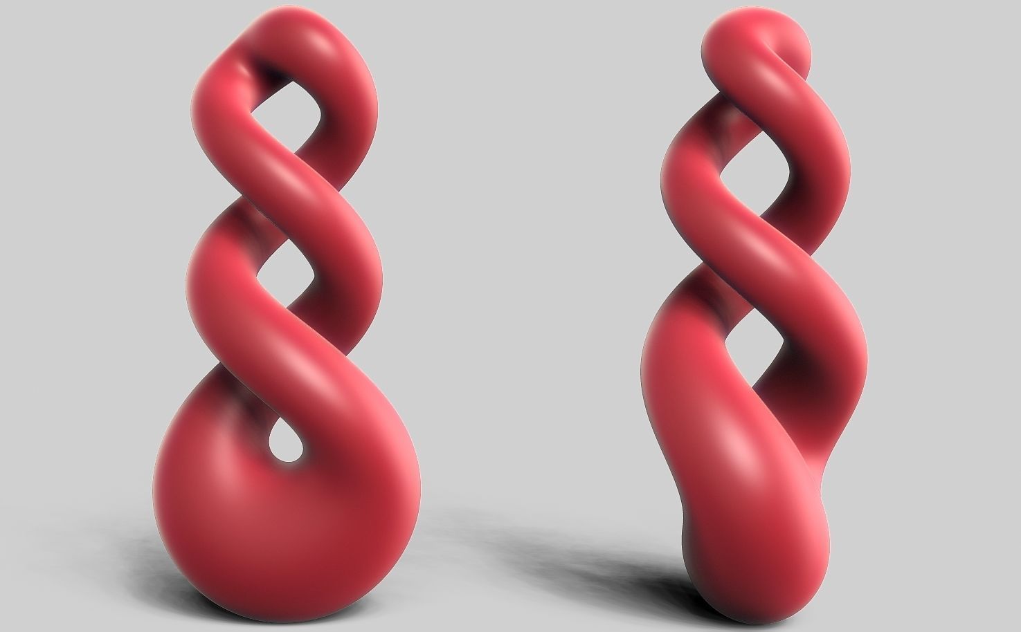 Pikorua double twist pendant  3D print model_2
