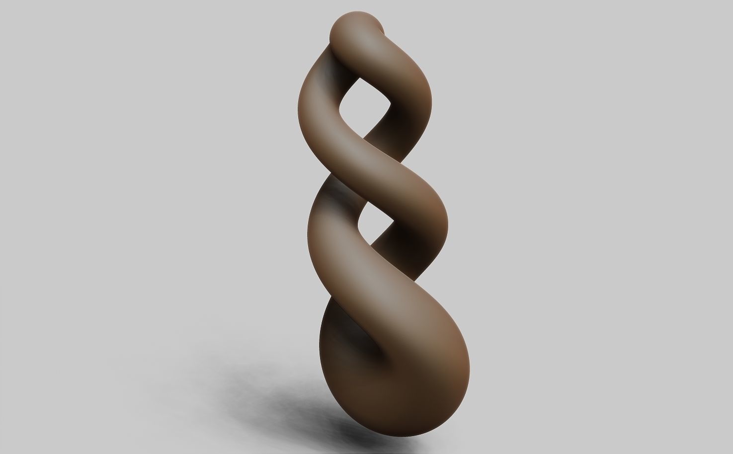 Pikorua double twist pendant  3D print model_5