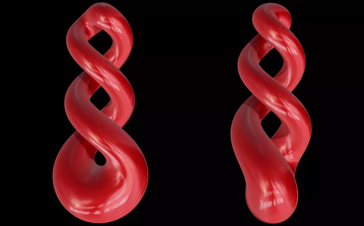 Pikorua double twist pendant  3D print model_0