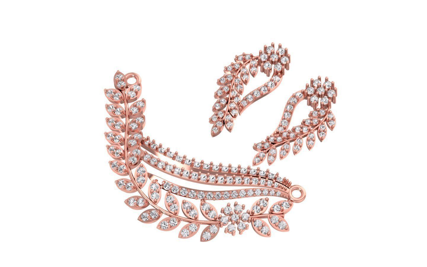 Women Earring Pendant 3dm STL OBJ FBX Renders Details 3D print model_1