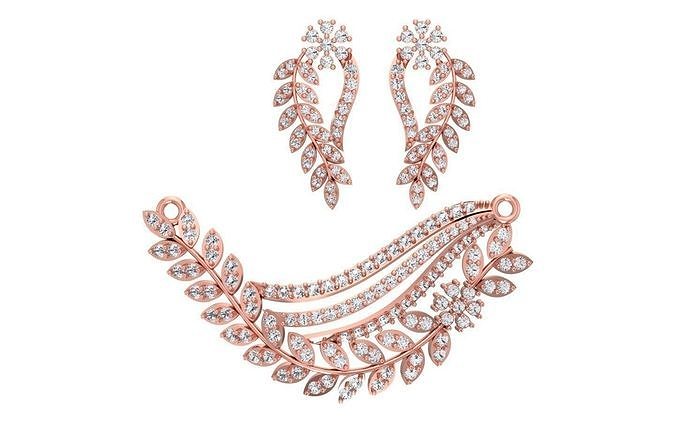 Women Earring Pendant 3dm STL OBJ FBX Renders Details 3D print model