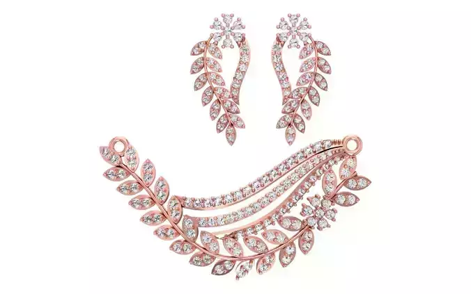 Women Earring Pendant 3dm STL OBJ FBX Renders Details 3D print model