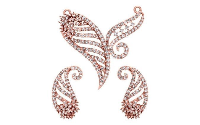 Women Earring Pendant 3dm STL OBJ FBX Renders Details 3D print model