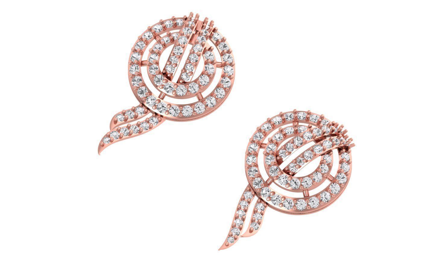 Women Earring Pendant 3dm STL OBJ FBX Renders Details 3D print model_2