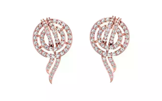 Women Earring Pendant 3dm STL OBJ FBX Renders Details 3D print model