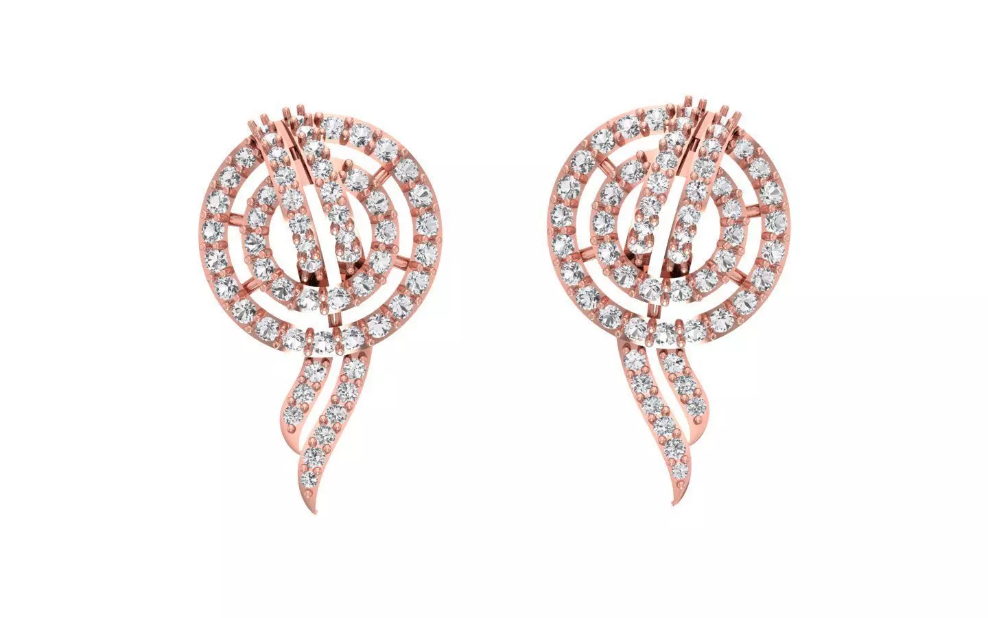 Women Earring Pendant 3dm STL OBJ FBX Renders Details 3D print model_0