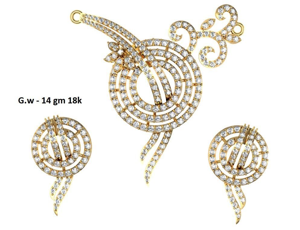 Women Earring Pendant 3dm STL OBJ FBX Renders Details 3D print model_6