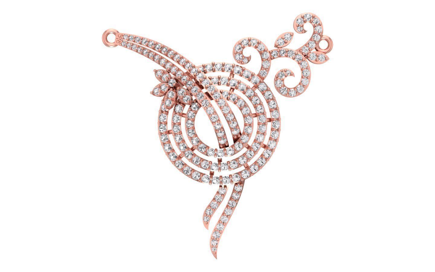 Women Earring Pendant 3dm STL OBJ FBX Renders Details 3D print model_5