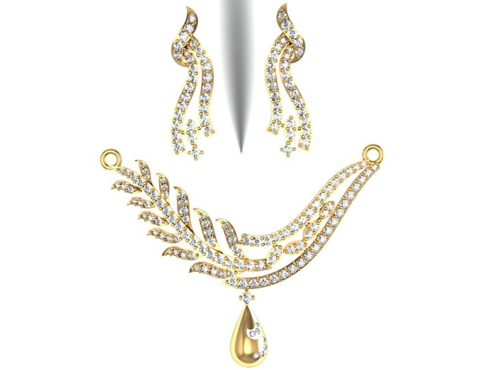 Women Earring Pendant 3dm STL OBJ FBX Renders Details 3D print model_7