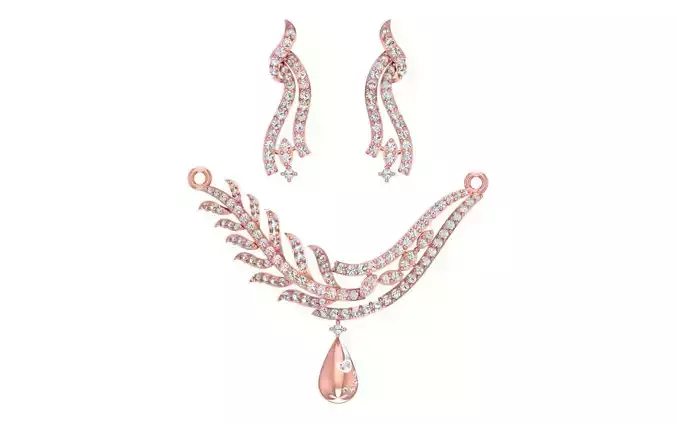 Women Earring Pendant 3dm STL OBJ FBX Renders Details 3D print model