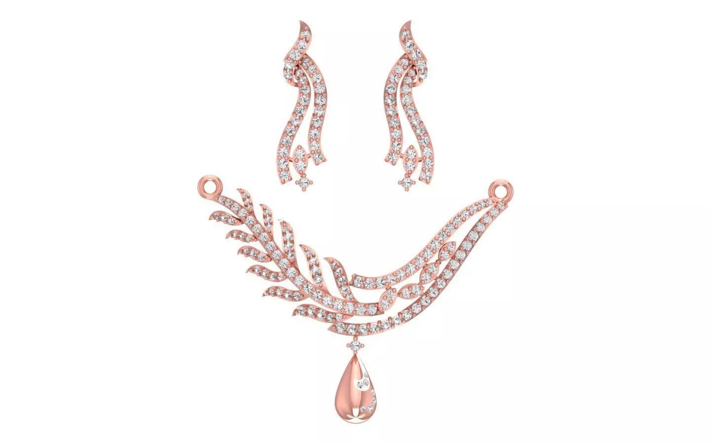 Women Earring Pendant 3dm STL OBJ FBX Renders Details 3D print model_0