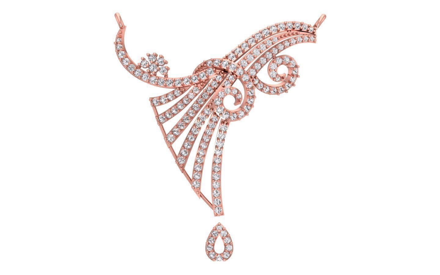 Women Earring Pendant 3dm STL OBJ FBX Renders Details 3D print model_2