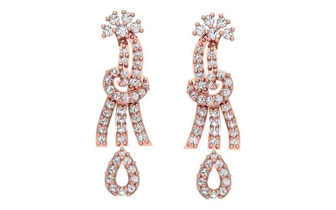 Women Earring Pendant 3dm STL OBJ FBX Renders Details 3D print model
