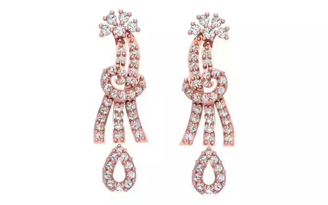 Women Earring Pendant 3dm STL OBJ FBX Renders Details 3D print model