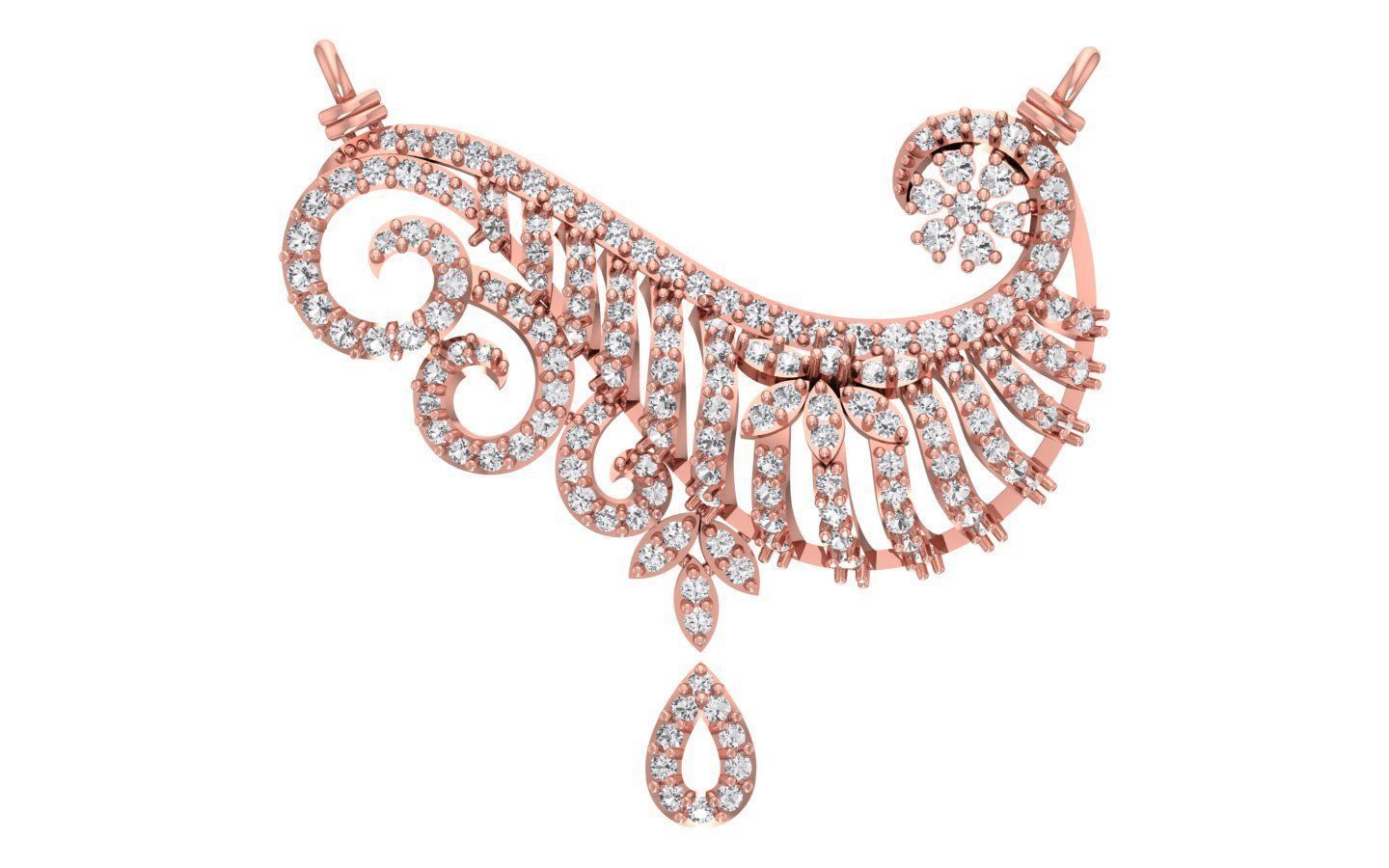 Women Earring Pendant 3dm STL OBJ FBX Renders Details 3D print model_5