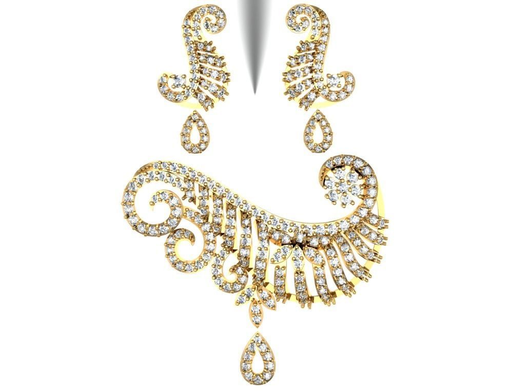 Women Earring Pendant 3dm STL OBJ FBX Renders Details 3D print model_7