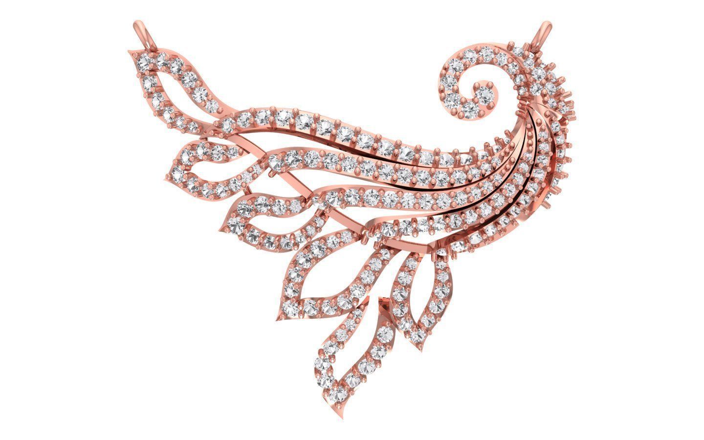 Women Earring Pendant 3dm STL OBJ FBX Renders Details 3D print model_1