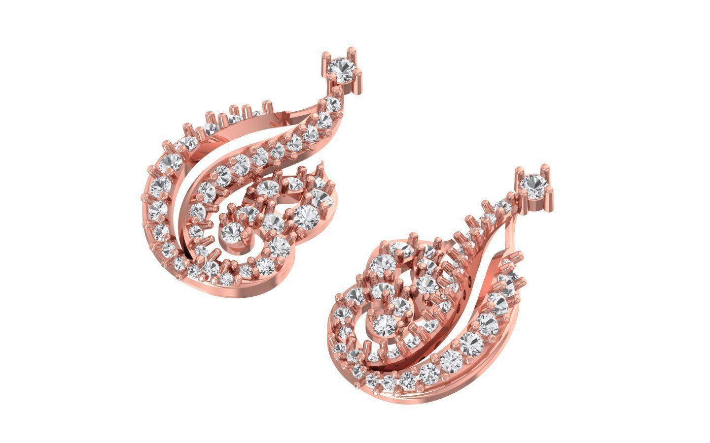 Women Earring Pendant 3dm STL OBJ FBX Renders Details 3D print model_2