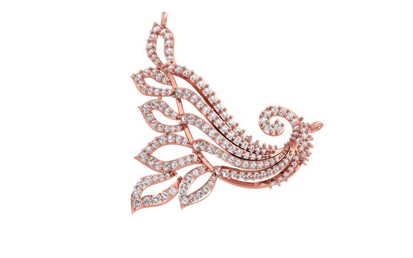 Women Earring Pendant 3dm STL OBJ FBX Renders Details 3D print model_3