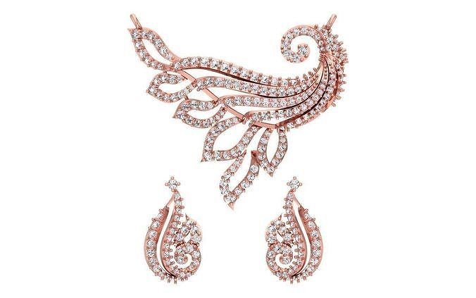 Women Earring Pendant 3dm STL OBJ FBX Renders Details 3D print model