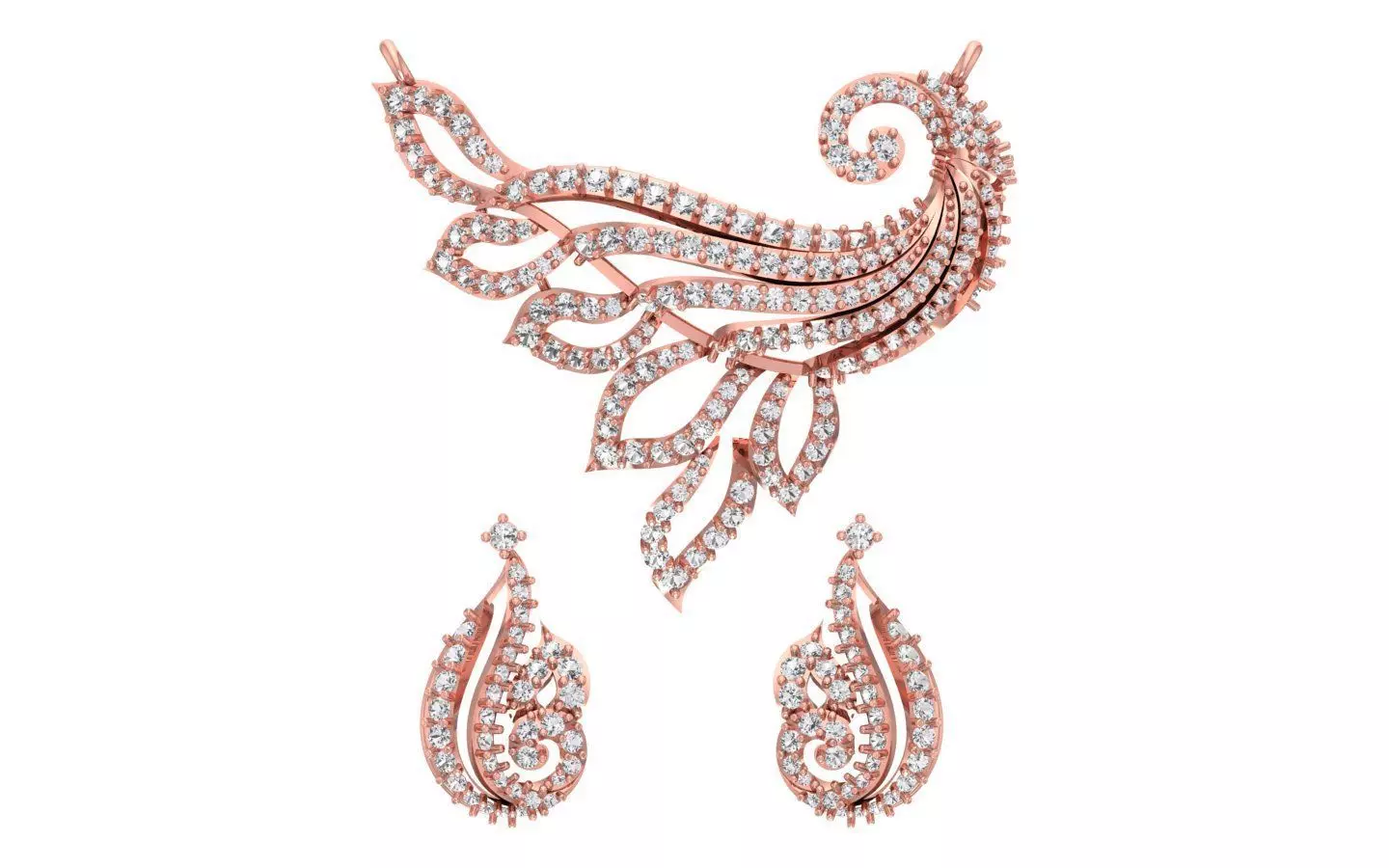 Women Earring Pendant 3dm STL OBJ FBX Renders Details 3D print model_0