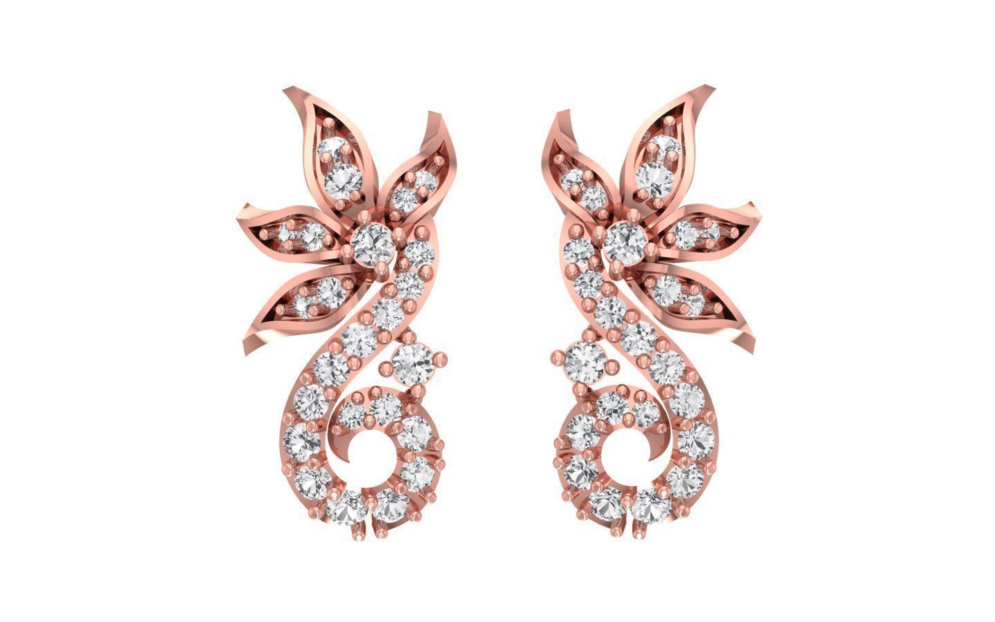 Women Earring Pendant 3dm STL OBJ FBX Renders Details 3D print model_3