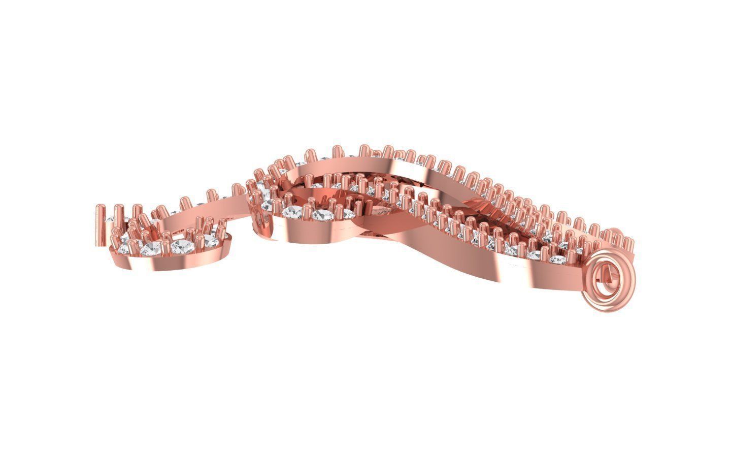 Women Earring Pendant 3dm STL OBJ FBX Renders Details 3D print model_1