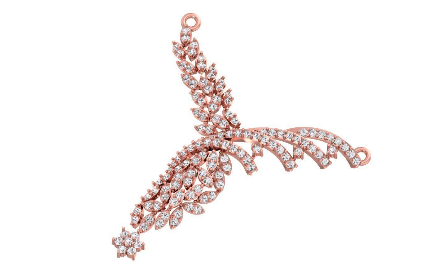 Women Earring Pendant 3dm STL OBJ FBX Renders Details 3D print model_3