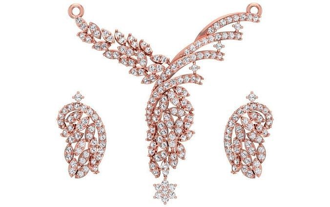 Women Earring Pendant 3dm STL OBJ FBX Renders Details 3D print model