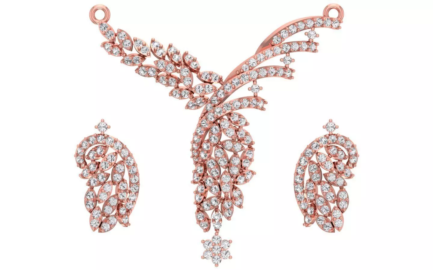 Women Earring Pendant 3dm STL OBJ FBX Renders Details 3D print model_0