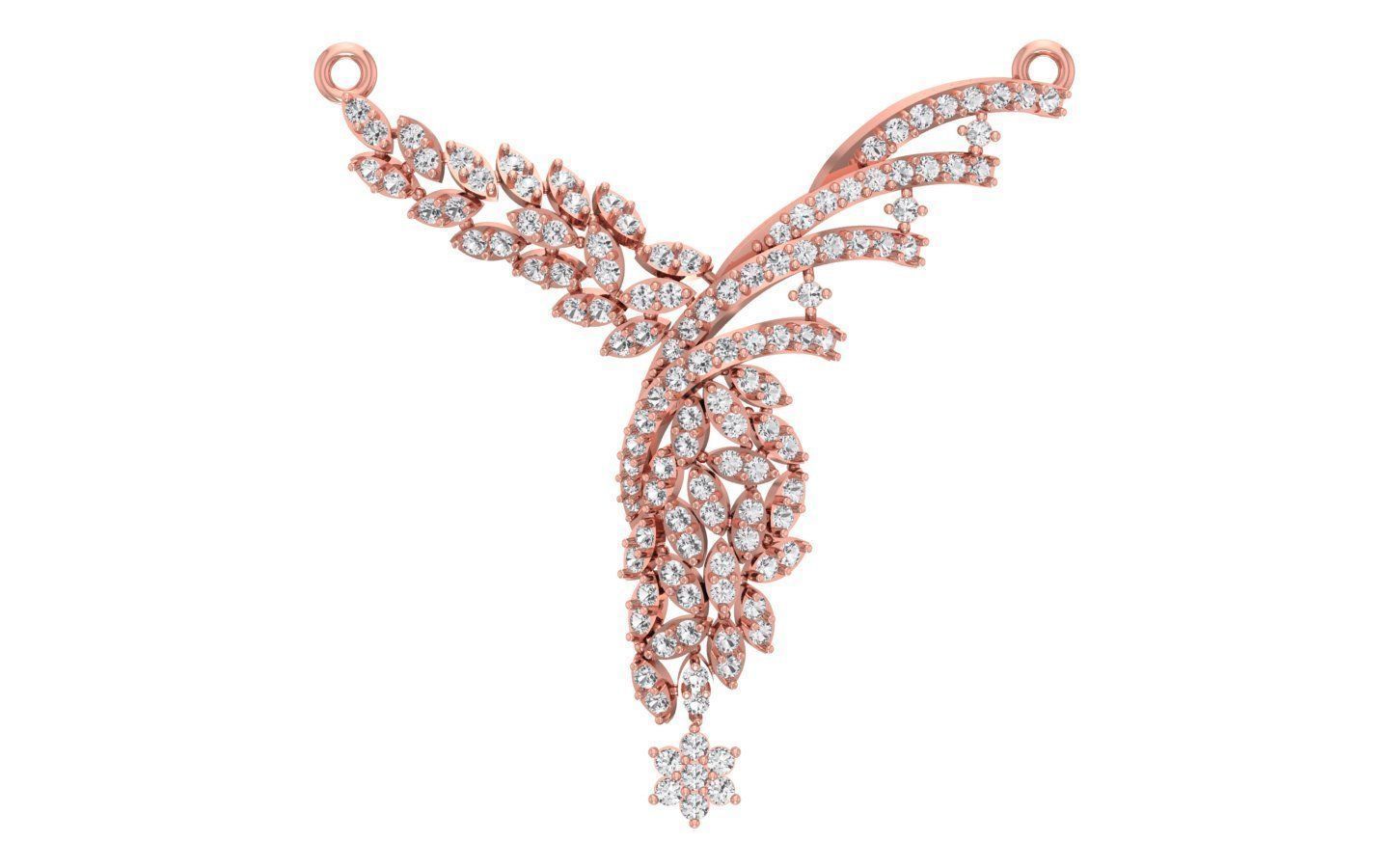 Women Earring Pendant 3dm STL OBJ FBX Renders Details 3D print model_2