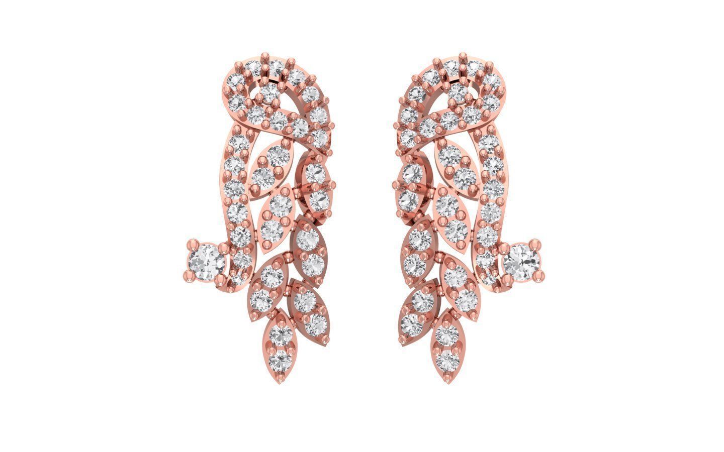 Women Earring Pendant 3dm STL OBJ FBX Renders Details 3D print model_4