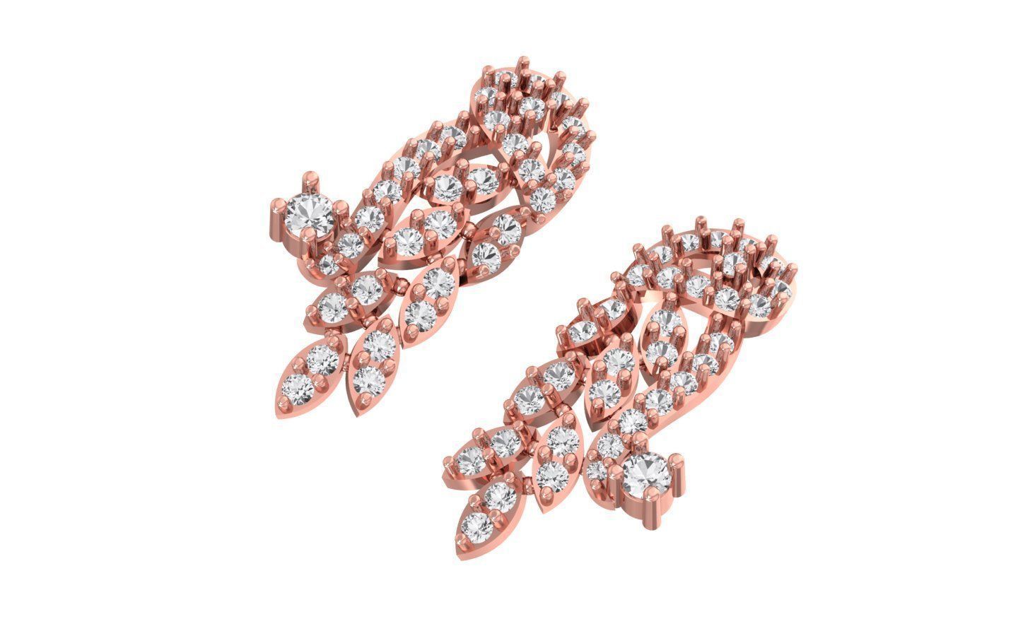 Women Earring Pendant 3dm STL OBJ FBX Renders Details 3D print model_2