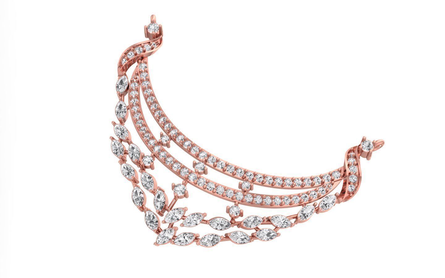 Women Earring Pendant 3dm STL OBJ FBX Renders Details 3D print model_1