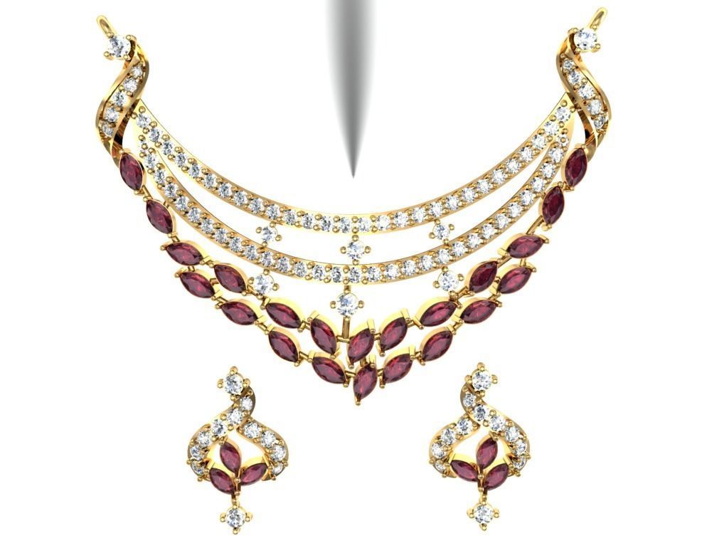 Women Earring Pendant 3dm STL OBJ FBX Renders Details 3D print model_7