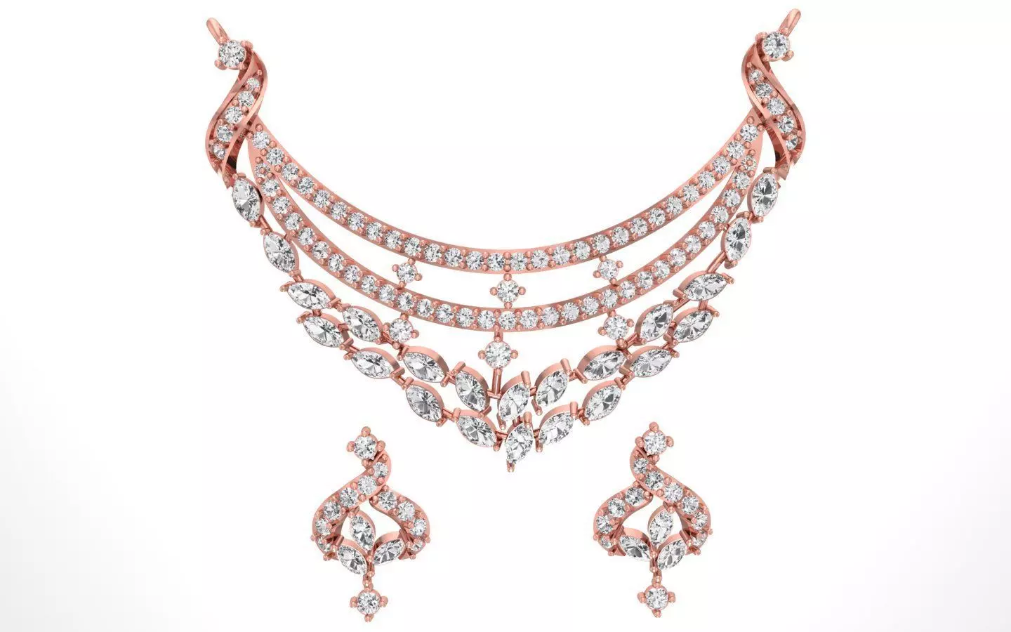 Women Earring Pendant 3dm STL OBJ FBX Renders Details 3D print model_0