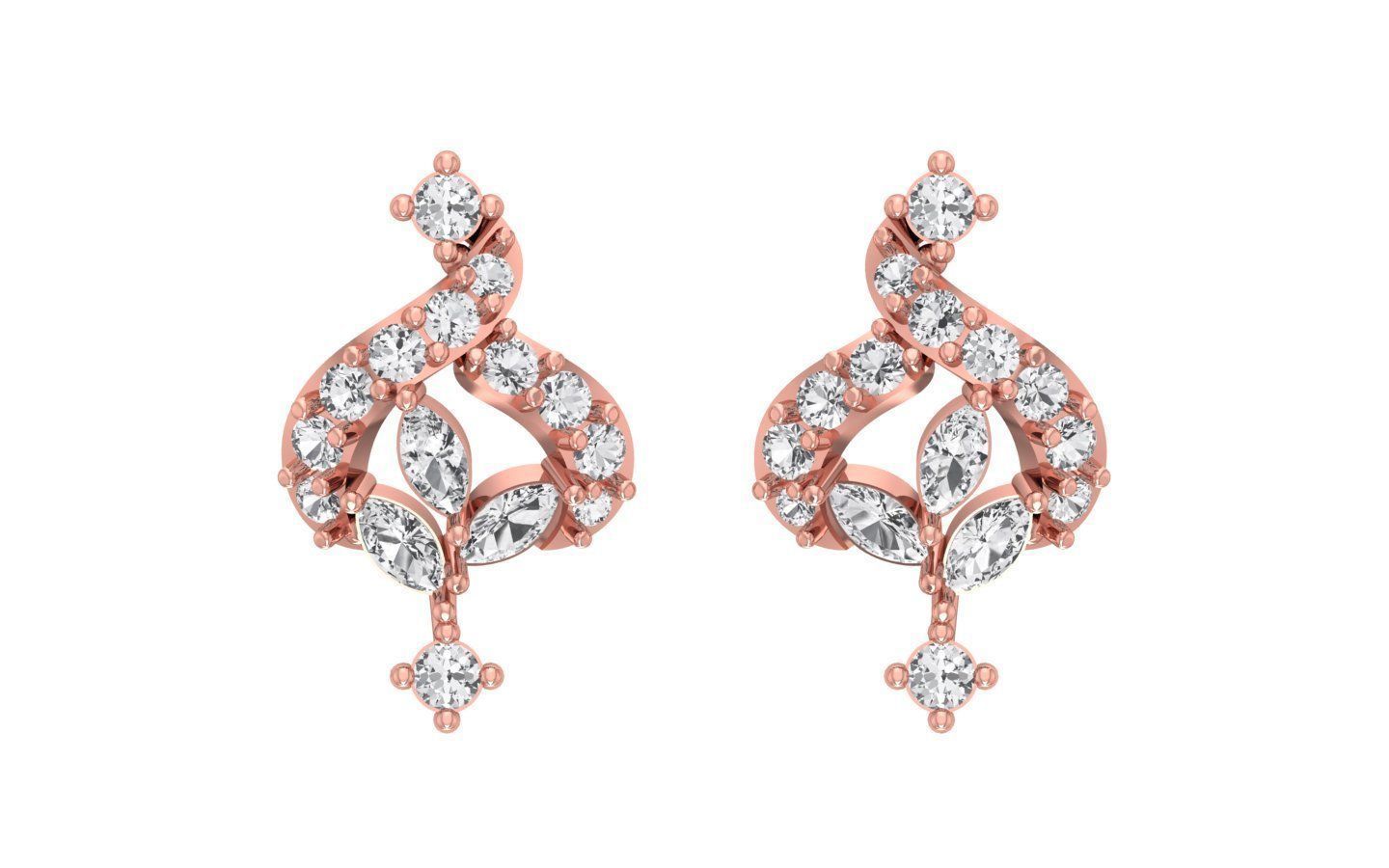 Women Earring Pendant 3dm STL OBJ FBX Renders Details 3D print model_3