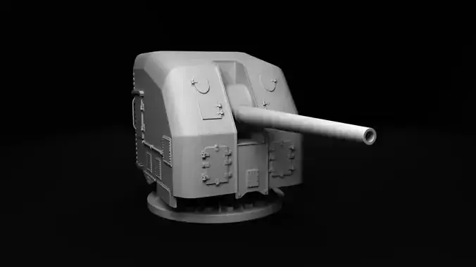 Destroyer Maingun Free 3D model