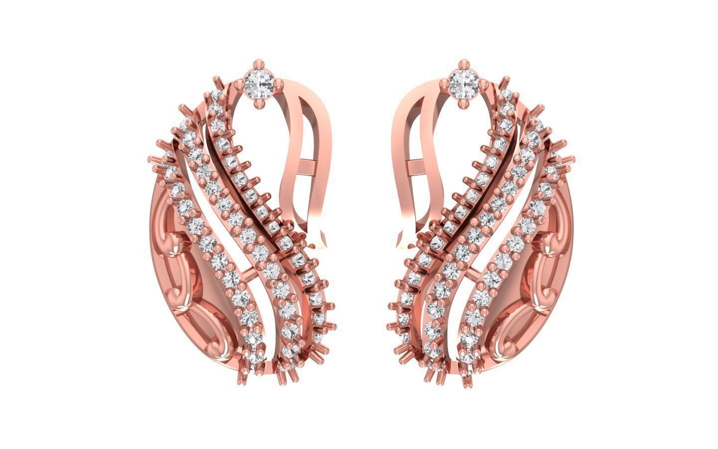 Women Earring Pendant 3dm STL OBJ FBX Renders Details 3D print model_4