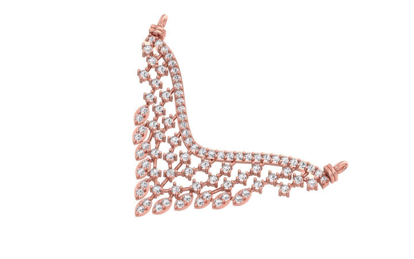 Women Earring Pendant 3dm STL OBJ FBX Renders Details 3D print model_1