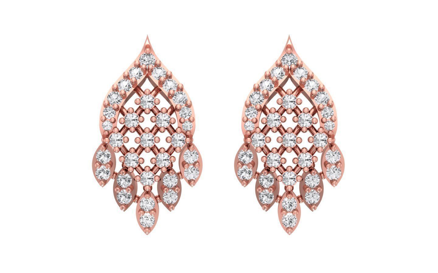 Women Earring Pendant 3dm STL OBJ FBX Renders Details 3D print model_6