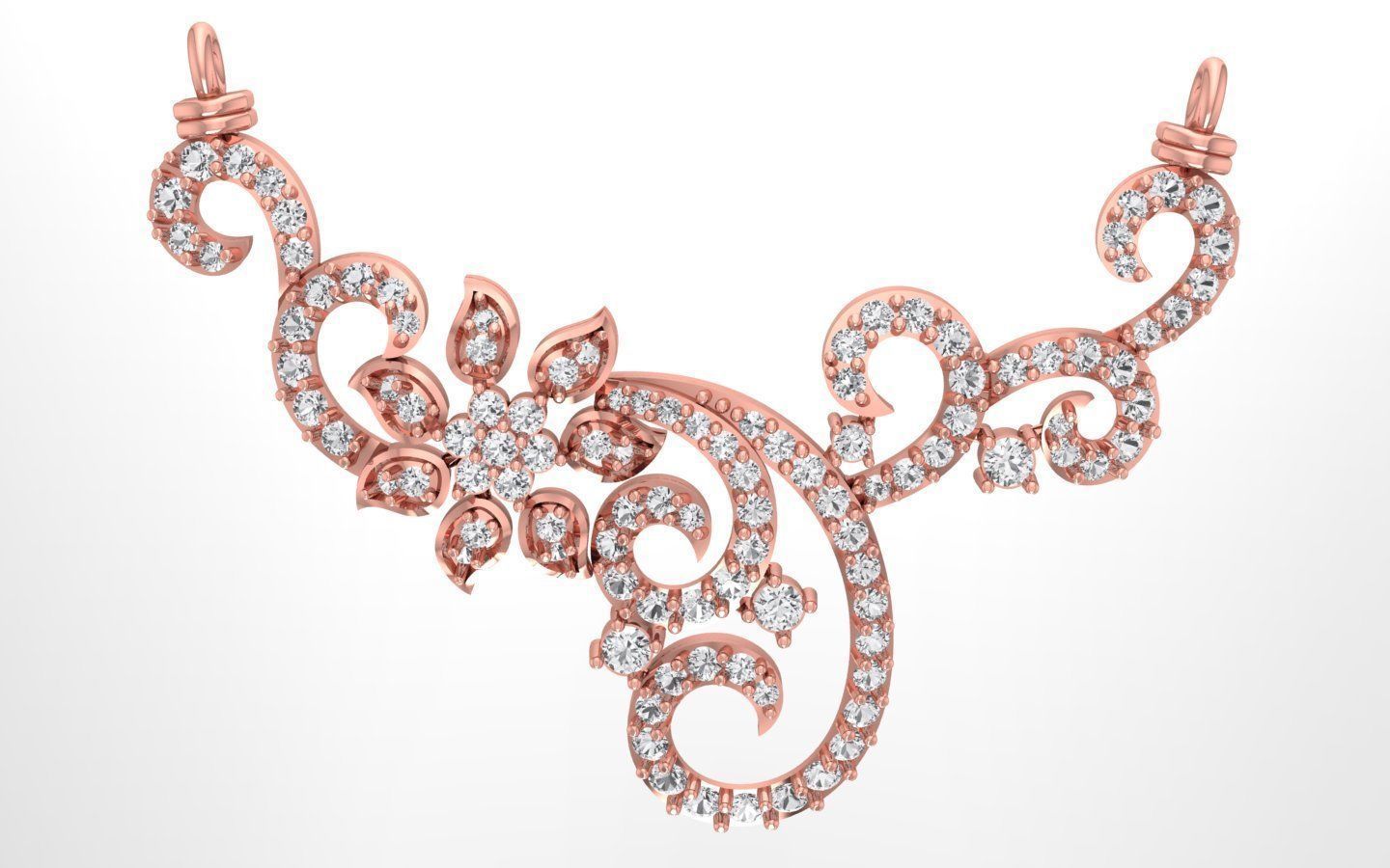 Women Earring Pendant 3dm STL OBJ FBX Renders Details 3D print model_4