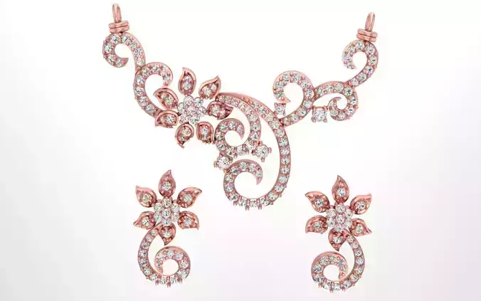 Women Earring Pendant 3dm STL OBJ FBX Renders Details 3D print model