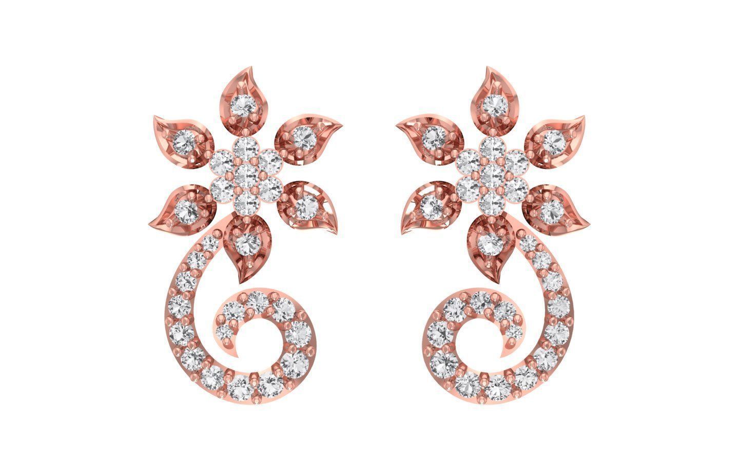 Women Earring Pendant 3dm STL OBJ FBX Renders Details 3D print model_2